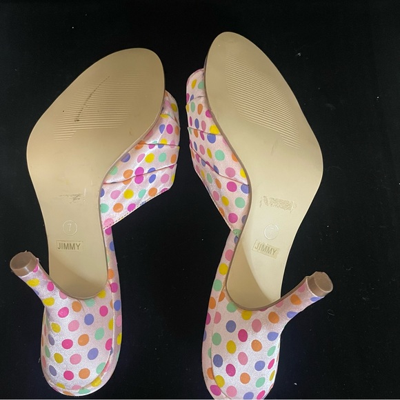 Vintage polka dot mules - Picture 3 of 5